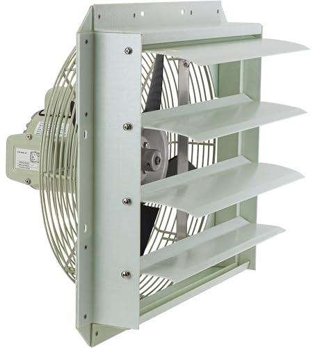 iLiving 16-Inch Corrosion Resistance Shutter Exhaust Fan, Single Speed - size: 16-Inch