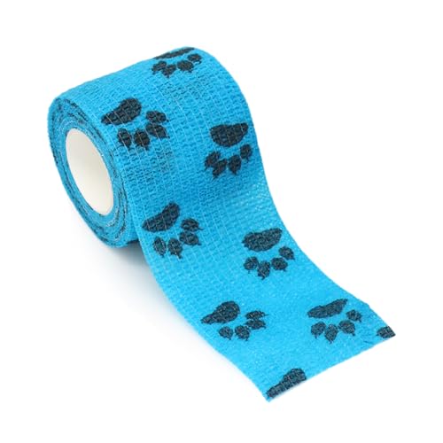 Self Adhesive Bandage Wrap Cohesive Bandage Bulk Vet Tape Self Adherent Wrap First Aid Tape for Dogs Cats Horses Birds Animals for Wrist Healing Ankle Sprain & Swelling - color: 2 Inch Cat Paw 6 Rolls