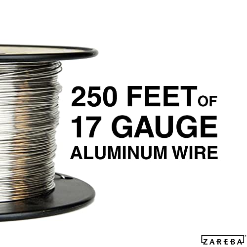 Fi-Shock FW-00018D 17 Gauge Aluminum Wire for Electric Fencing, 250 ft - 8 Pack | Rust-Proof Aluminum, 38,000 PSI Tensile Strength, 90 lb Breaking Load, Plastic or Ceramic Insulators, Cattle and Horse Use