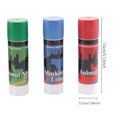 3Pcs Livestock Marker Paint Pen, Animal Identification High Visibility Livestock Marking Paint Pen Livestock Prod, Pig Cow Goat Marking Tools Paint for Marking Animal Skin