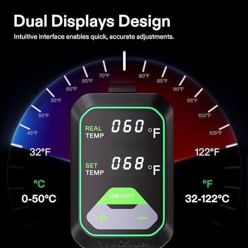 VIVOSUN 20"x20.75" Seedling Heat Mat with Built-in Temperature Controller, UL & MET-Certified Waterproof Plant Heating Pad for Germination, Hydroponics, Brewing, Breeding, and Greenhouses (Pack of 2) - size: 20"x20.75" (Pack of 2)