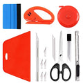 Swpeet 22Pcs Wallpaper Smoothing Tool Assorment Kit, Squeegee Scraper, Carving Knife Artistic Knife with Blades, Tape Measure and Scissors, for Stick Wallpaper Car Wrap Vinyl Window Tint Glass Film - color: N1