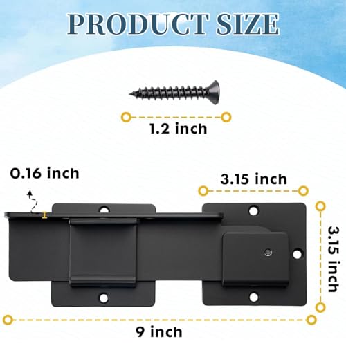 9-Inch Heavy Duty Flip Gate Latch with 4 Padlock Holes 4mm Thick Carbon Steel Adjustable Door Latch for Sliding/Swing Gates, Barn, Shed, Garage, Yard, Fence (2pcs 9 inch（Included Lock）) - size: 2pcs 9 inch（Included Lock）