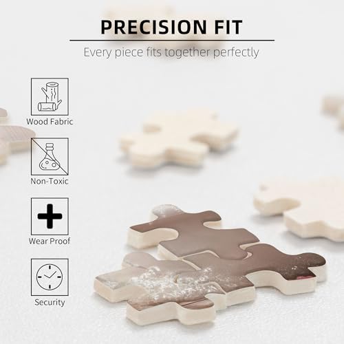 Piggy in The Bathtub, Adults Wooden Jigsaw Puzzles, Puzzles for Adults 500 Pieces, Funny Animal and Bathroom Wooden Puzzles Relieve Work Stress Game, Ideal for Relaxation and Family Fun