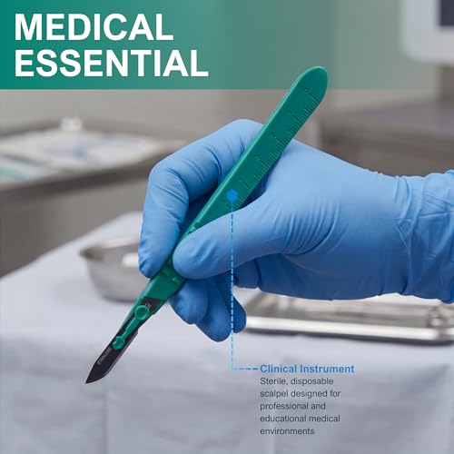 MED PRIDE Disposable Surgical Scalpels, Sterile, #10 Steel Blade, 10-Pack - style: #10
