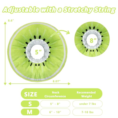 Soft Cat Cone Collar, Cute Cats Recovery Collar Suitable for Cats | Cat cone for Small, Medium, Large cat,Elizabethan Neck Collar for Cats After Surgery (Kiwifruit, Small) - color: Kiwifruit, size: Small