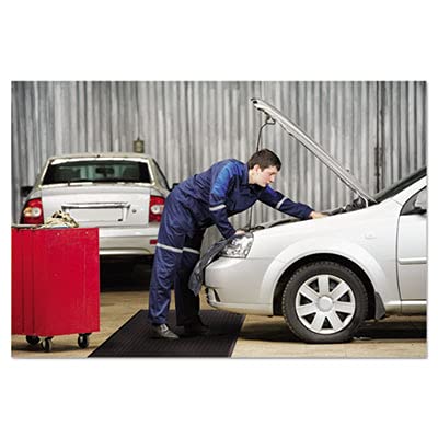 Guardian Air Step Anti-Fatigue Floor Mat, Vinyl, 2'x3', Black, Reduces fatigue and discomfort, Can be easily cut to fit any space - size: 36"L x 24"W x 0.4"Th