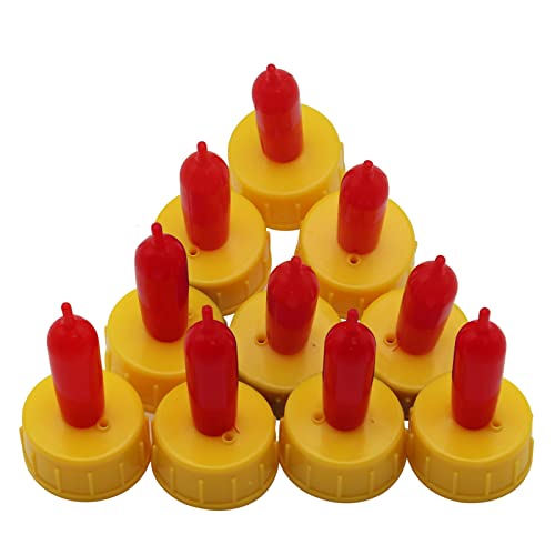 Baby Goat Nipple, 20 Pieces Goat Lamb Teat Feeder Bottle Topper Feeding,Soft Rubber Goat Milk Drinking Nipple for Nursing Lambs,Puppy (Yellow, 20 Pieces) - color: Yellow