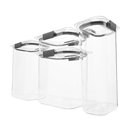 Rubbermaid Brilliance Pantry Food Storage Container Set, BPA-Free, Airtight & Leak-Proof, Clear, 8-Piece, Dishwasher Safe - size: Assorted Sizes (8-Piece, Small)