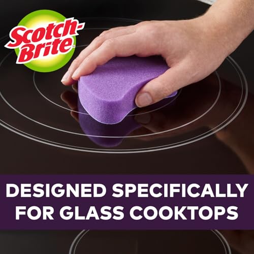 Scotch-Brite Scratch-Free Glass Cooktop Pads, Chemical Free Cleaning for Glass Stovetops, Tackle Burnt-On Messes, 2 Cleaning Pads - size: 2 Pads