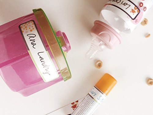 Bottle and Food Labels, Write-On, Freezer Safe, Self-Laminating, Waterproof Kids Name Labels for Baby Bottles, Sippy Cup for Daycare School, Dishwasher Safe (Playful Patterns) - color: Playful Pattern