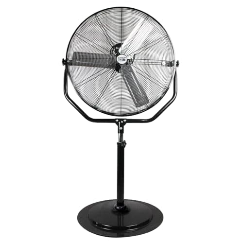 Maxx Air Industrial 30" Pedestal Fan, Powerful Heavy Duty Commercial Fan for Warehouses, Factories, and Large Spaces, Adjustable Height, Durable Construction, High Velocity Air Circulation