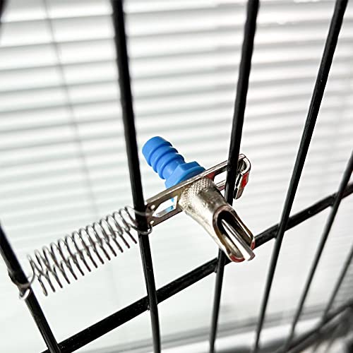 Automatic Rabbit Nipple Drinker with Double Springs 30Sets Guinea Pig Watering System Poultry Rats Rodent Bunny Drinkers(Blue) - color: Blue-double springs