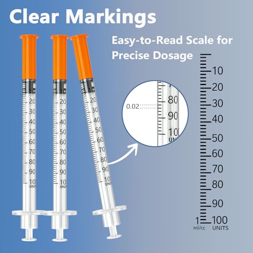 jeringas 1ml 30G 1/2" (12.7mm), Individually Wrapped, Box of 100 - size: 1ml 30G 1/2 Inch