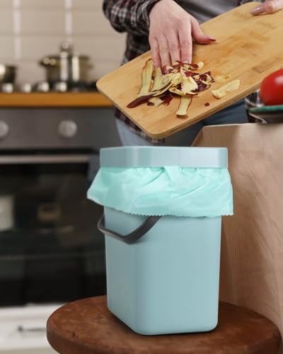 AYOTEE 1.2 Gallon Small Trash Bags Compostable Garbage Bags, 125 Count | Mini Compostable Bags, Strong Bathroom Wastebasket Can Liners trash Bags for Home Office Kitchen fit 5L,5 Liter,1 Gal,Green - style: 1.2 gallon