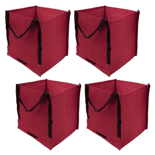 DURASACK Heavy Duty Storage Tote Bag 22-Gallon, Red, Pack of 4 | Moving Bag Utility Tote for Laundry, Moving & Home Storage, Reusable Self-Standing Design, Holds up to 500 Pounds - color: Red, size: Pack of 4