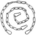 【Heavy-Duty Security Upgrade】 20" Stainless Steel Gate Chain Lock with Dual Carabiner Clips - Weatherproof Fence Latch for Outdoor Gates, Pet Enclosures & Livestock Corrals 2Pcs