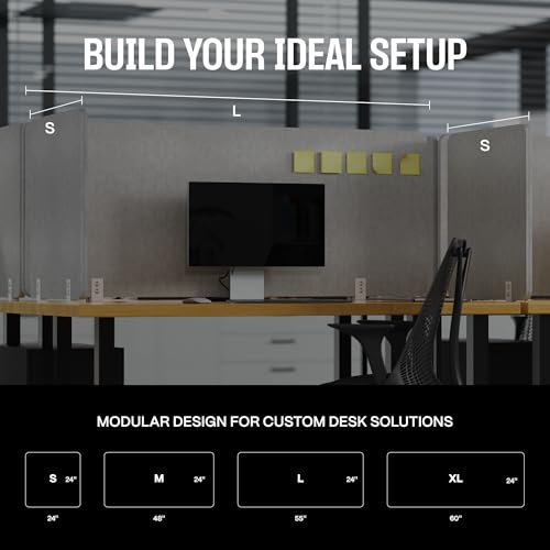 Universal Desk Privacy Panel – Heavy-Duty Desk Divider & Office Partition - Privacy Screen for Workspaces & Cubicles (1-Pack, 60" x 24") - size: 60" x 24"