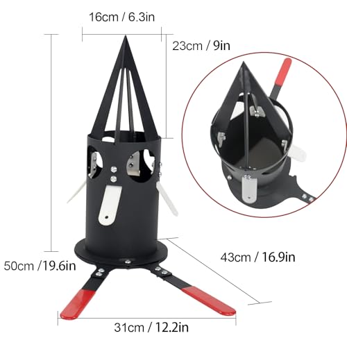 Big Bag Dispenser Bulk Bag Unloader – Heavy Duty Feed Unloader Tool for Animal Feed, Grain, Fertilizer – Rust-Resistant, Portable for Farm, Warehouse, Home Use (Black) - color: Black