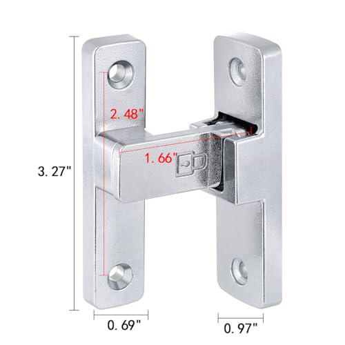 Silvery 90 Degree Zinc Alloy Barn Door Latch, Flip Gate Lock | Sliding Door Latch,Right Angle Door Lock,for bedroom,garage,balcony,barn,bathroom,drawer,window,cabinet,pet enclosures - color: Silvery_90 Degree