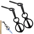 2pcs Horse Tie Ring, Heavy Duty Tie Ring Horse Training Equipment with Eye Bolt,Quick snap,Humane and Safe Tie Way,Black - style: Black-2PCS