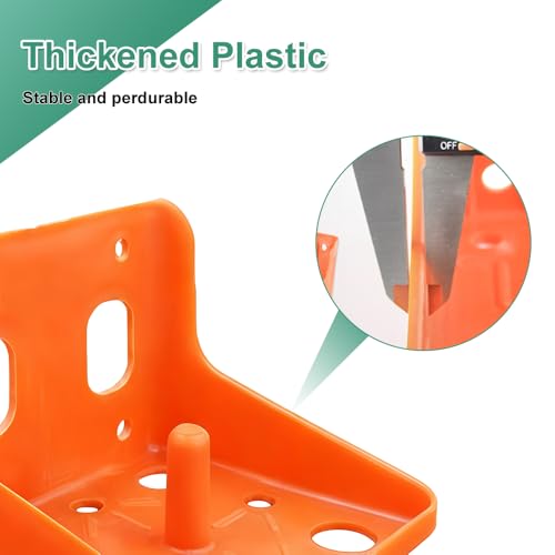 2 Pack Thick Salt Block Holder Mineral Brick Feeder Tray for Cattle Horse Goat Sheep (Small Size, Orange)