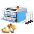 120 Egg Incubators for Hatching Eggs Large Automatic Poultry Hatcher Machine with Automatic Egg Turning Temperature Control Dual Power Supply Smart Digital Incubator for Chicken Duck Goose Quail Blue