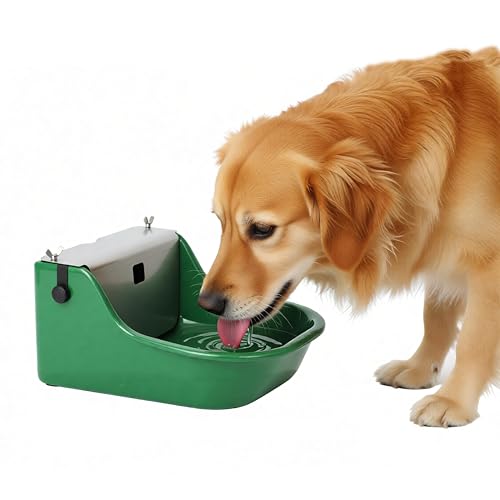Automatic Stock Waterer for Horses,Cattle,Dog,Hog, Livestock, Heavy Duty Cast Iron,Extra Large Farm Animal Waterer Dispenser with Drainage Hole
