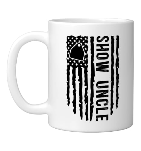 Livestock Show Uncle US Flag Livestock Show Uncle Ceramic Mug, White, 11oz - color: White, size: 11 Ounces
