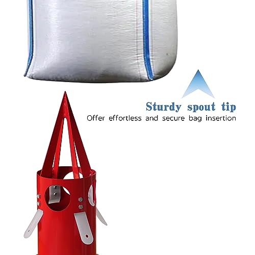 Big Bag Dispenser Bulk bBag Unloader Dischargers for Farms Construction Industry(Red) - color: Red
