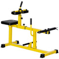 Soozier Seated Calf Raise Machine for Home Gym Waist Arm Training | Adjustable Calf Machine Leg Extension - color: Yellow