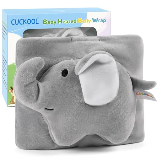 Baby Colic and Gas Relief, Heated Tummy Wrap for Newborns Belly Relief by Soothing Warmth, Baby Heating Pad Swaddling Belt Relief & Soothe Gas, Colic and Upset Stomach for Newborn to Toddler(Elephant) - color: Elephant
