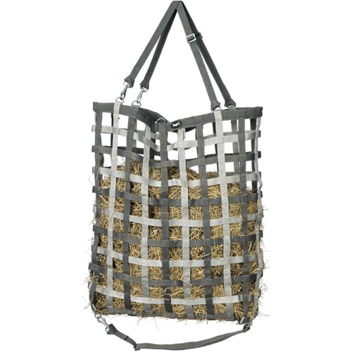 Tough 1 Slow Feed Web Hay Feeder - Light Grey/Dark Grey