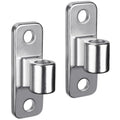 Insaga Heavy Duty 304 Stainless Steel Gate Hinges 2 Pcs, Wall Mount Hardware with 5/8" Pin, One-Piece Cast Hinge for Farm, Fence, Chain Link, Wooden & Metal Gates - color: Silver-SS-Hole-2Pcs