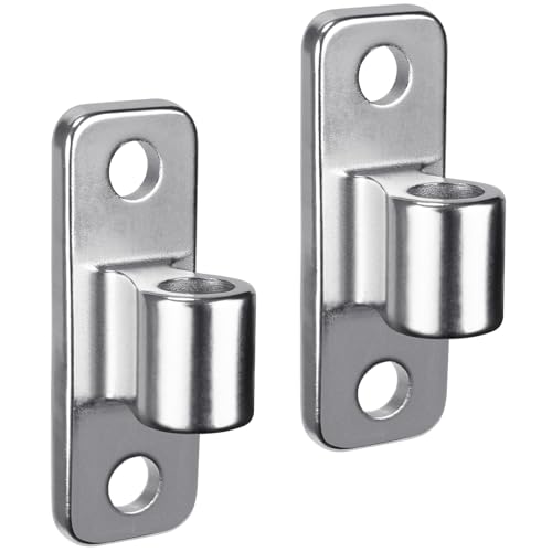 Insaga Heavy Duty 304 Stainless Steel Gate Hinges 2 Pcs, Wall Mount Hardware with 5/8" Pin, One-Piece Cast Hinge for Farm, Fence, Chain Link, Wooden & Metal Gates - color: Silver-SS-Hole-2Pcs