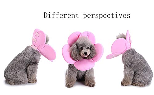 Dogs Cats Medical Grooming Pet E-Collar Recovery Remedy Protective Dog Lick Caught Soft Sponge Adjustable Postoperative Kit for Small and Medium Dog (Pink, L (neck's Girth 12.6" to 13.3")) - color: Pink, size: L (neck's girth 12.6" to 13.3")
