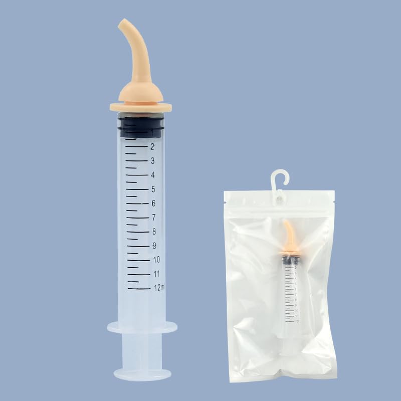 Clear Pet Feeding Syringe - Oral Medication Dispenser for Dogs & Cats - BPA-Free Plastic with Measurement Marks - Ideal for Liquid Medicine, Food Paste & Hydration