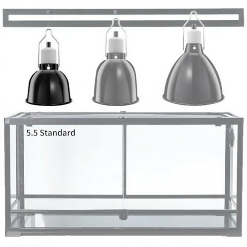 Reptile Light Fixture 2 Packs 5.5'' – Dual Use Dome Lamp with Ceramic Socket for Heat Emitter & Basking Bulbs – Ideal for Bearded Dragon, Snake, Chameleon,Snake Turtle Terrariums