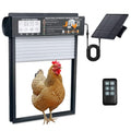 Automatic Chicken Coop Door, Solar Powered with Timer Remote | Light Sensor, Motion Sensor, LCD Display, Weatherproof Design, Chicken, Duck and Rabbit Use