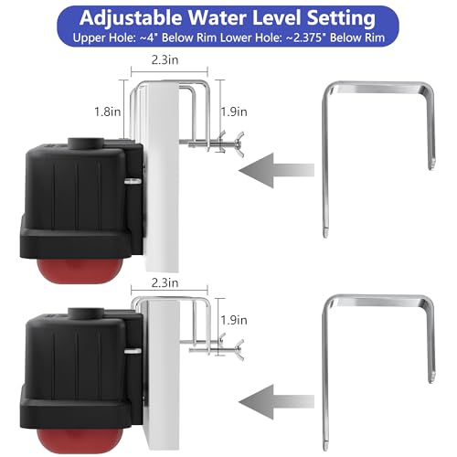 Water Trough Float Valve for Stock Tank – Includes 3/4" Hose Connectors, PTFE Tape & Mounting Kit – Water Level Control for Livestock Waterer, Poultry, Cattle, Goat, Horse, Pond (Float Valve-2PCS) - style: Float Valve-2PCS