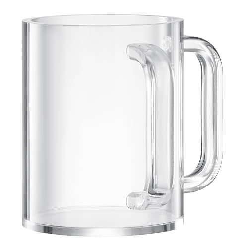 Khen Judaica Acrylic Hand Washing Cup for Netilat Yadayim with Dual Handles - 5" Clear Unbreakable Plastic Negel Vasser Wash Cup for Everyday & Passover Seder, Shabbat, Shul, Synagogue & Home (Clear) - color: Clear