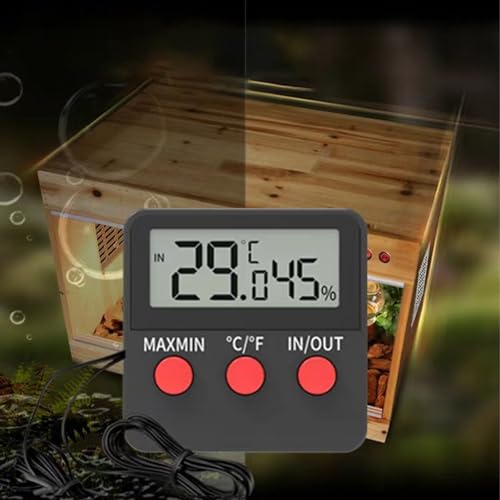 Mini Temperature and Humidity Meter Meter Gauge for Mini Thermohygrometer with Probe Probes Hygrometer Hygrometer Monitor Incubator Hygrometer Household Measuring Meter Rectal