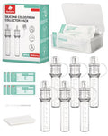 dearlomum 6ml/6pcs Large Capacity Colostrum Collector | Reusable Breast Milk Collector Kit with Storage Case & Cotton Wipe, Portable BPA Free - size: 6 Count