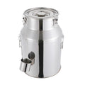 DYNAMI 7.4Gal Stainless Steel Milk Can,Large Metal Airtight Canister with Sealing Silicone Ring and Locking Clamp,Stainless Steel Milk Bucket,for Water, Tea, Wine