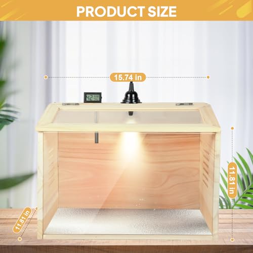 Chicken Brooder Box Chick Starter Kit Portable Chicken Coop with UVB Lamp Thermometer Brooder Box for Chicks Ducks Quails Hamsters Lizards and Small Animals
