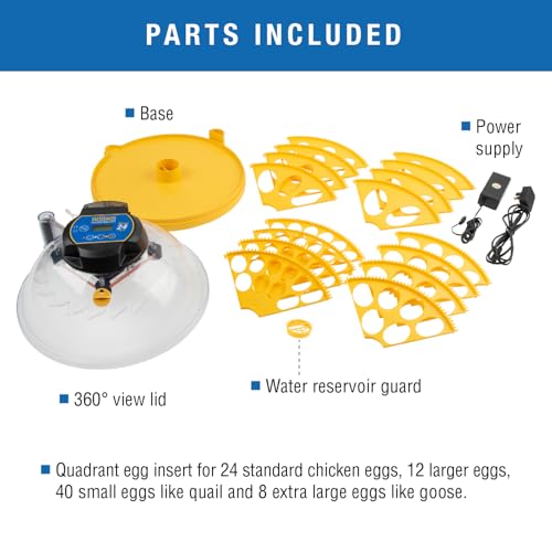 Brinsea Maxi 24 EX Egg Incubator with Automatic Turning & Humidity Control | 50+ years of expertise! Built-in automatic humidity, auto-turn & temp alarms take the guesswork out of hatching 24+ eggs
