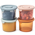 Moonkie Silicone Baby Food Containers | 4 oz Baby Food Storage Jars with Airtight Lids | Reusable Baby Food Jars, Freezer,Microwave and Dishwasher Safe, Perfect for Infant & Toddler - size: 4pack 4 Ounce (Without Labels & Pen)