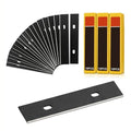 30 Pack 4 Inch Scraper Blades, High-Carbon Steel, with Storage Box | 21 Blades + Gloves Included, Hollow Handle Extends Reach, Non-slip PVC Grip, Ideal for Glass Stove Floor Paint Removal - color: 30pcs Replacement Blades