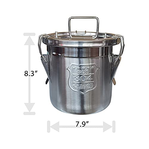 Milking Machine Accessory Stainless Steel Milk Bucket (6L) | Hantop UnitedFarm - size: 6L