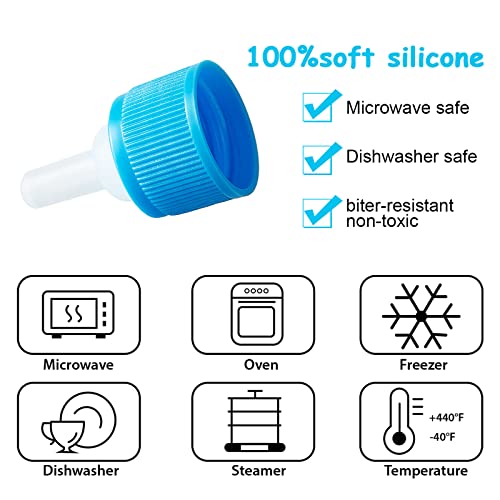Tondiamo 17 Pcs Kitten Bottle Feeding Kit Puppy Bottles for Nursing Puppy Milk with Nipples Cleaning Brushes Bottle Opening Needles Hand Feeding Supplies for Newborn Small Pet Rabbits Ferrets - color: Blue, Pink